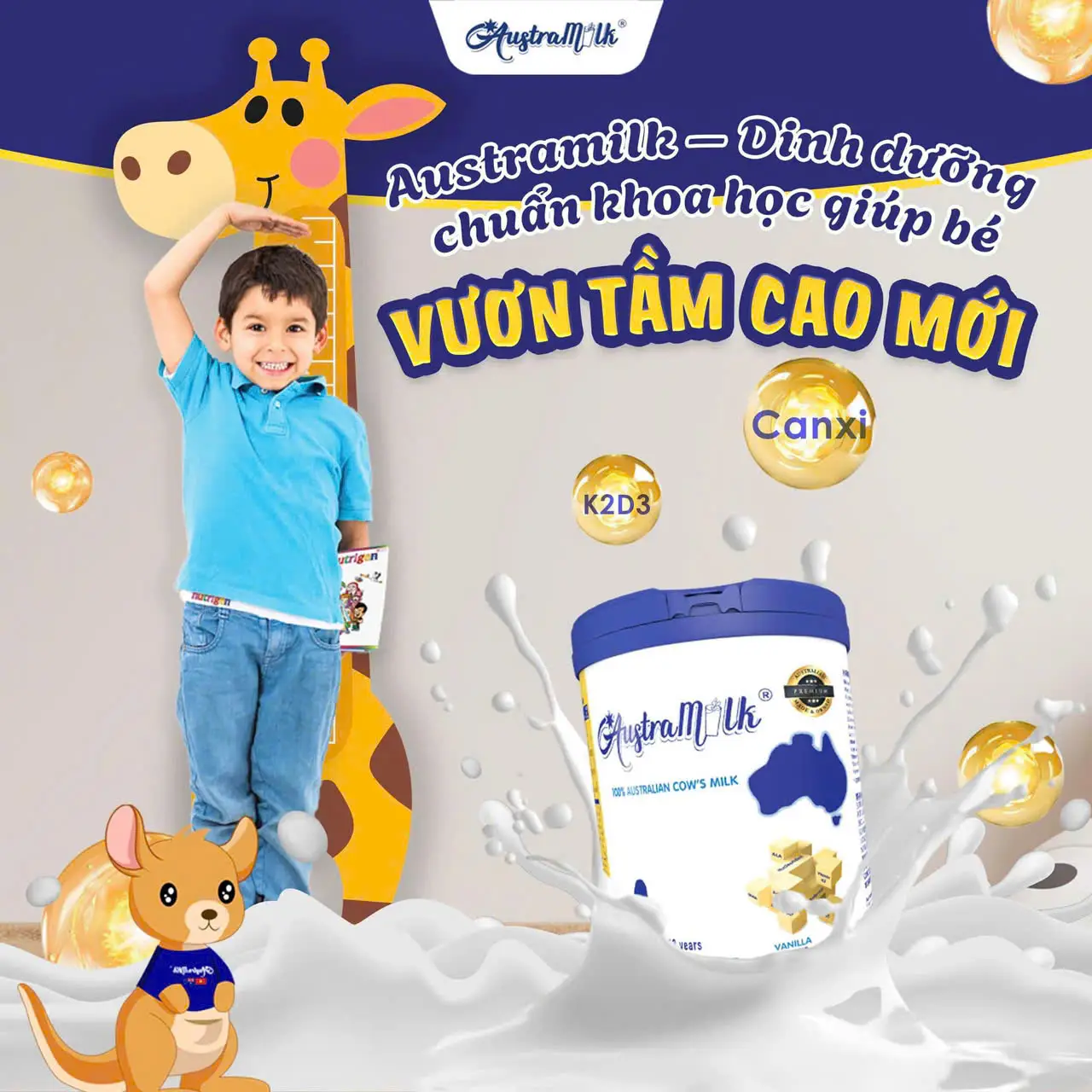 AUSTRAMILK – TẦM QUAN TRỌNG CỦA K2 D3 TRONG SỮA
