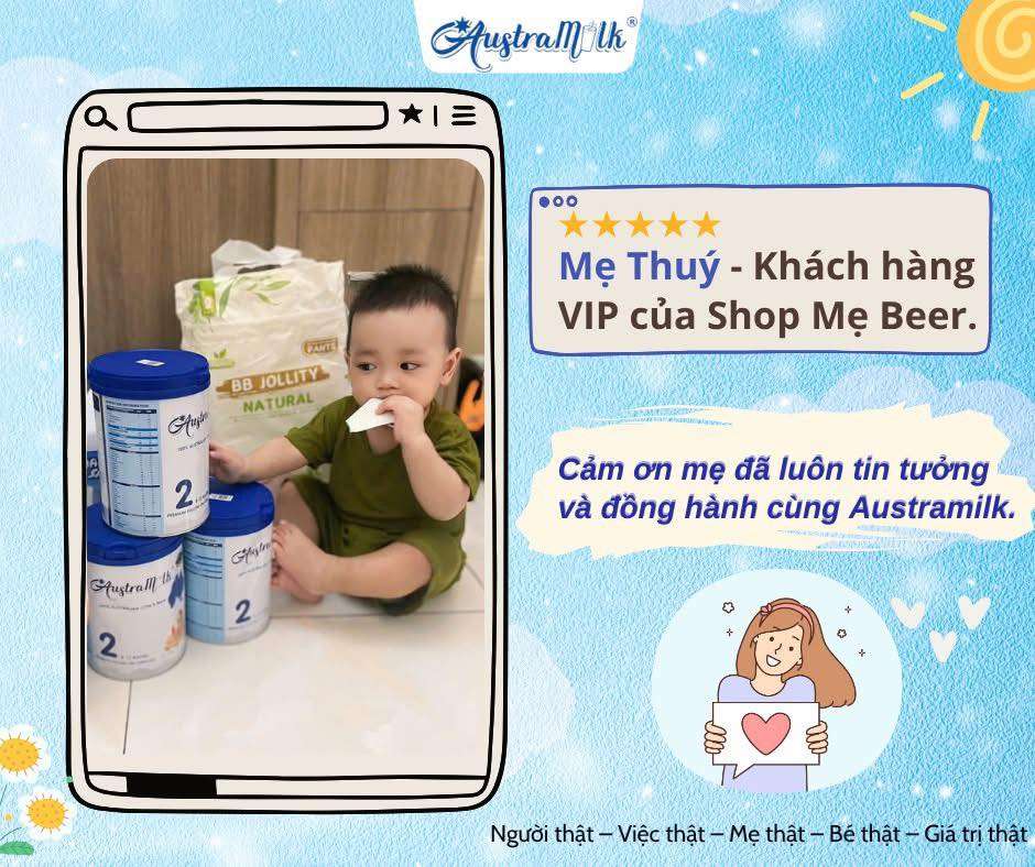 HÀNH TRÌNH DINH DƯỠNG VƯỢT TRỘI CỦA MẸ THÚY – KHÁCH HÀNG VIP TẠI SHOP MẸ BEER CÙNG SỮA ÚC AUSTRAMILK