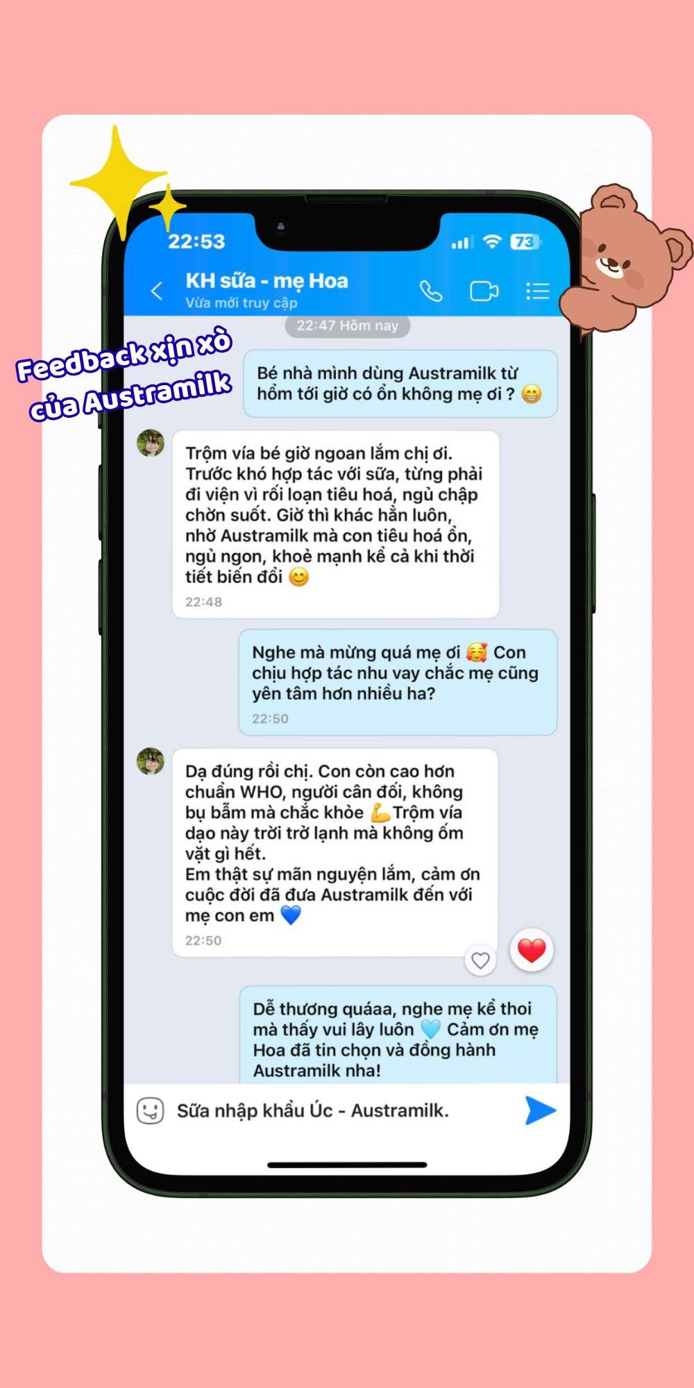 CÂU CHUYỆN CỦA MẸ HOA – HÀNH TRÌNH TỪ LO ÂU ĐẾN HẠNH PHÚC CÙNG SỮA ÚC AUSTRAMILK