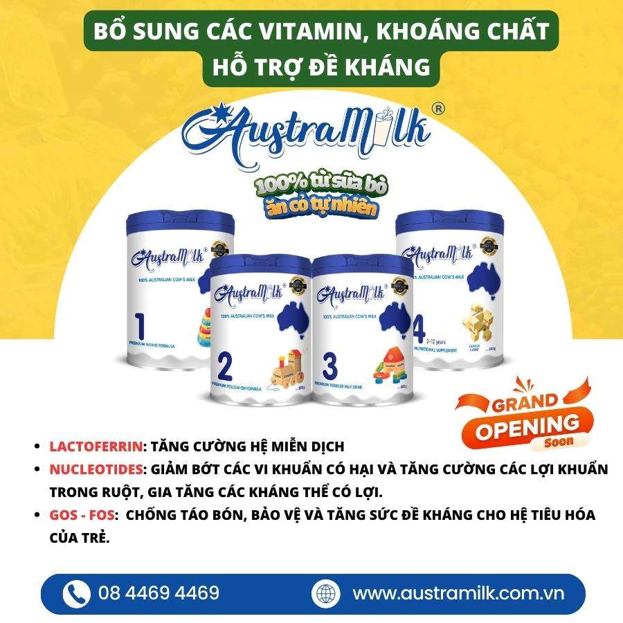 5 BÍ QUYẾT DINH DƯỠNG CÙNG AUSTRAMILK GIÚP BÉ TĂNG CÂN MAU LỚN