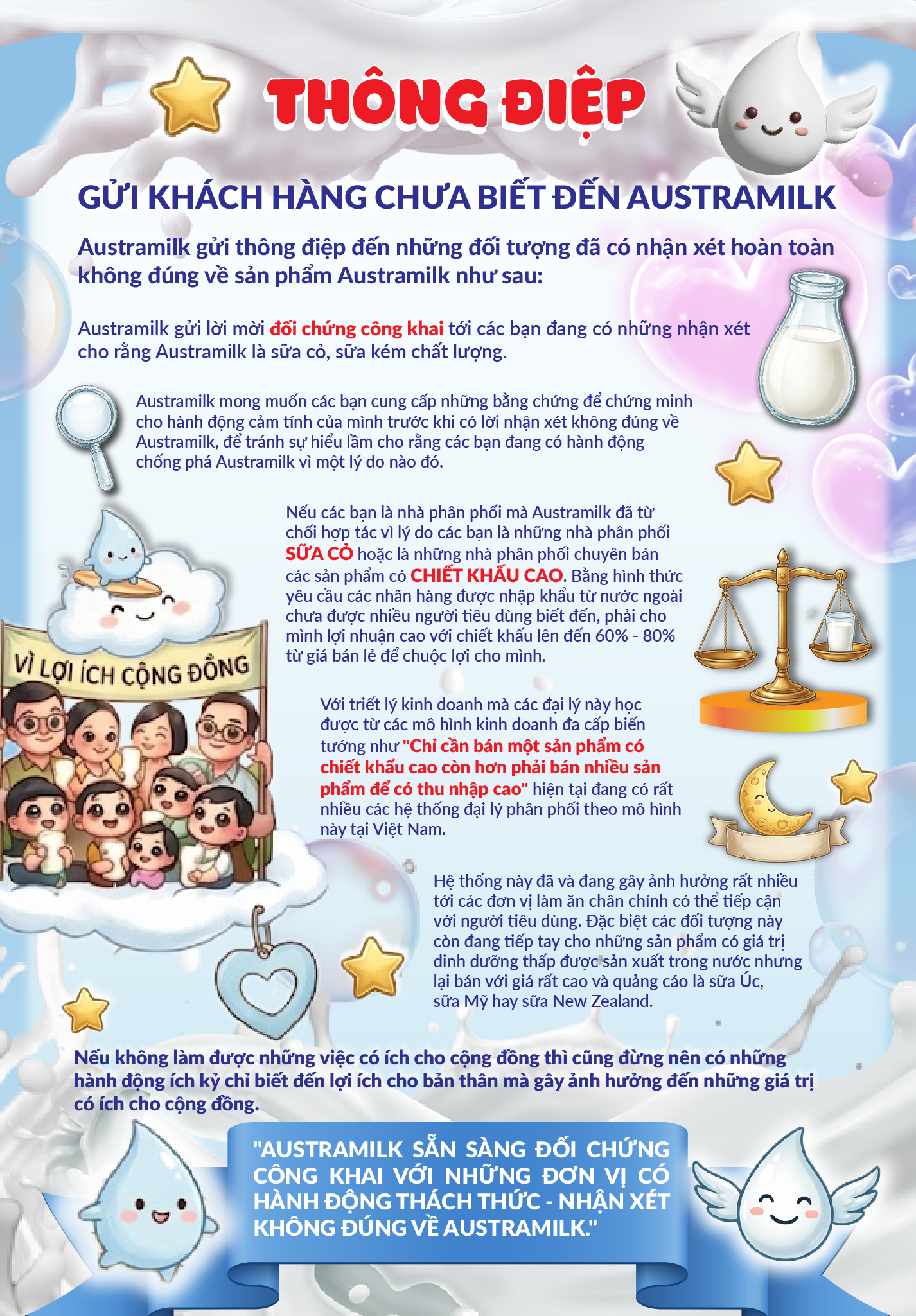 Thông Điệp AUSTRAMILK Gửi Khách Hàng